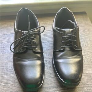 Boys Deer Stags Black Dress Shoes Timeless Oxford Style